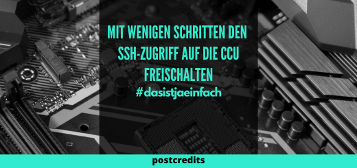 Mit wenigen Schritten den SSH-Zugriff auf die CCU freischalten als Titel und im Hintergrund ein paar Schaltkreise passend zum Thema Smarthome